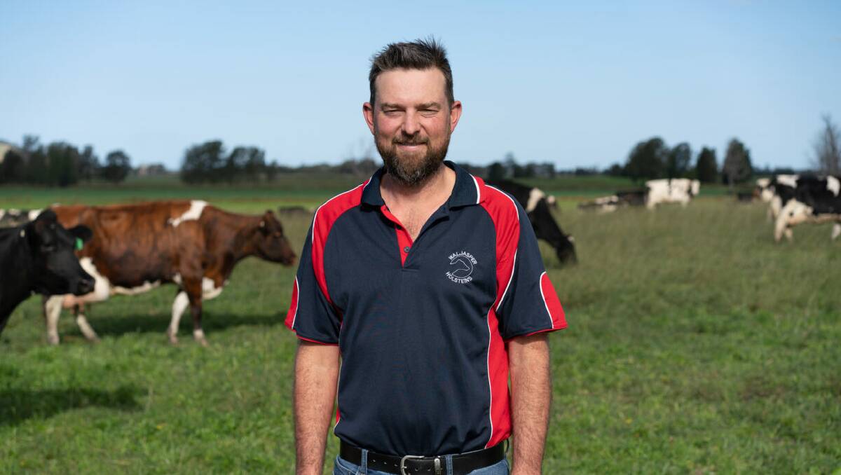 Fourth-generation dairy farmer Justin Walsh. Picture by NSW DPI