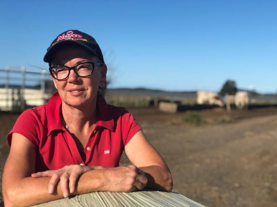 Belmore River dairy farmer Sue McGinn reflects on the past week since floods battered the Mid North Coast. Photo: Samantha Townsend