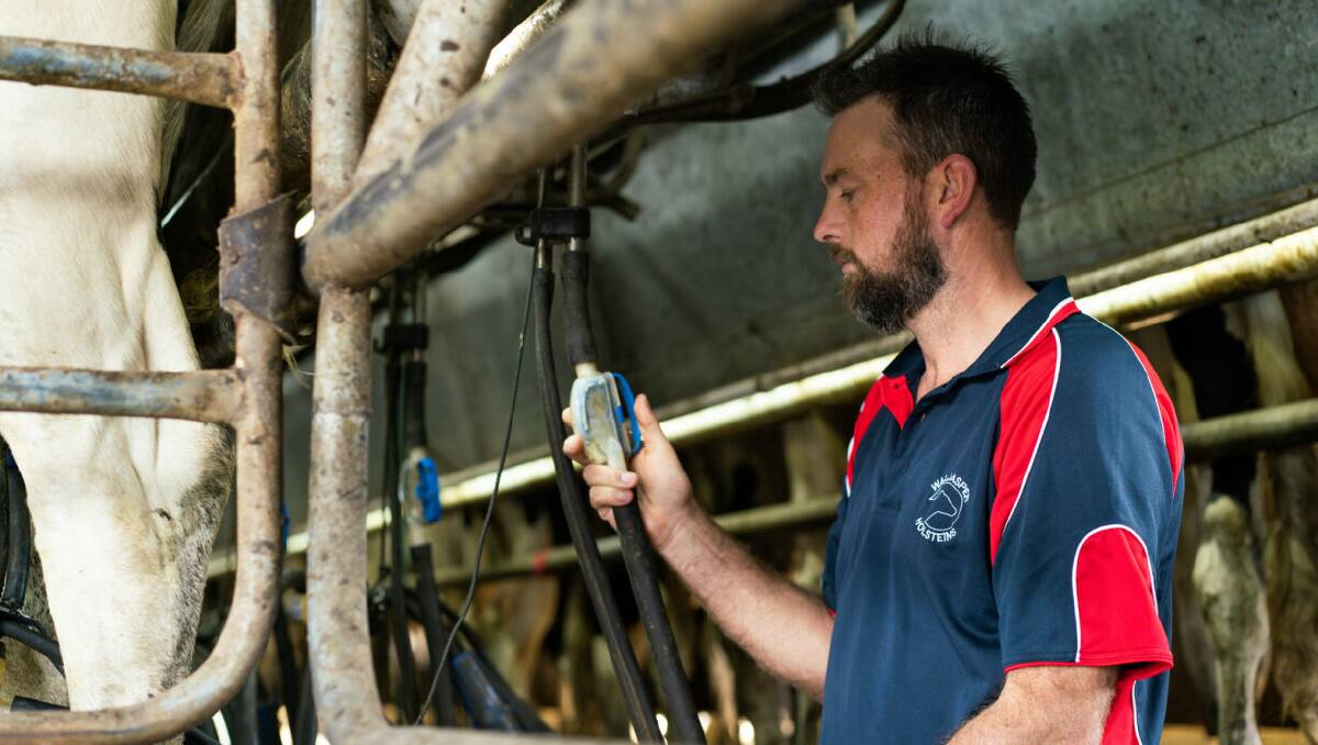 Fourth-generation dairy farmer Justin Walsh. Picture by NSW DPI