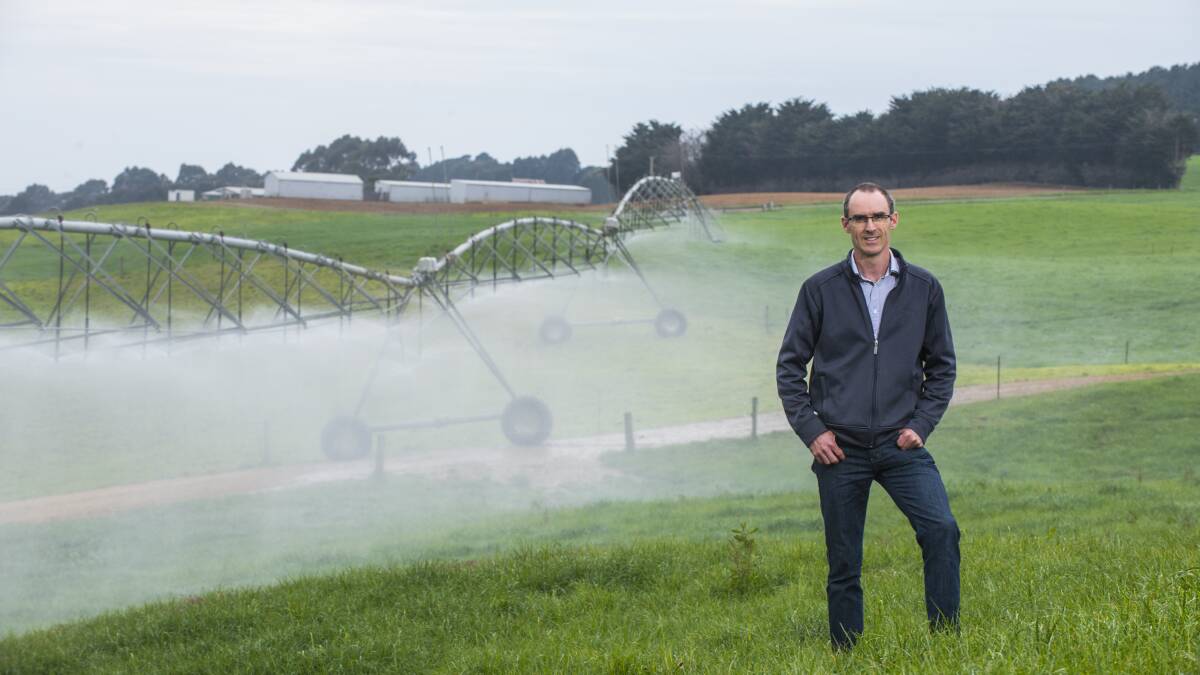 TEST DAY: James Hill said irrigation wasn't about how much water was used, but a matter of scheduling and he has the web-based tool to help. Picture: Chris Crerar