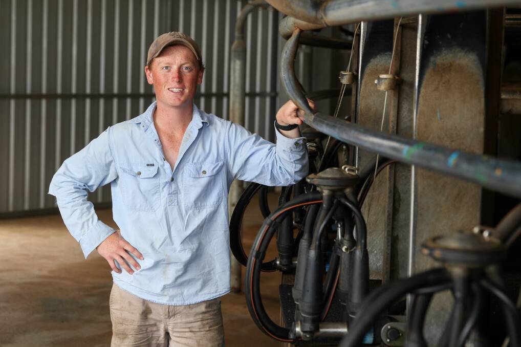 BIG LEAP: Macarthur farmer Hamish Wortley, 19, plans on continuing in the industry but for some entering the sector for the first time there are obstacles to overcome. Picture: Morgan Hancock