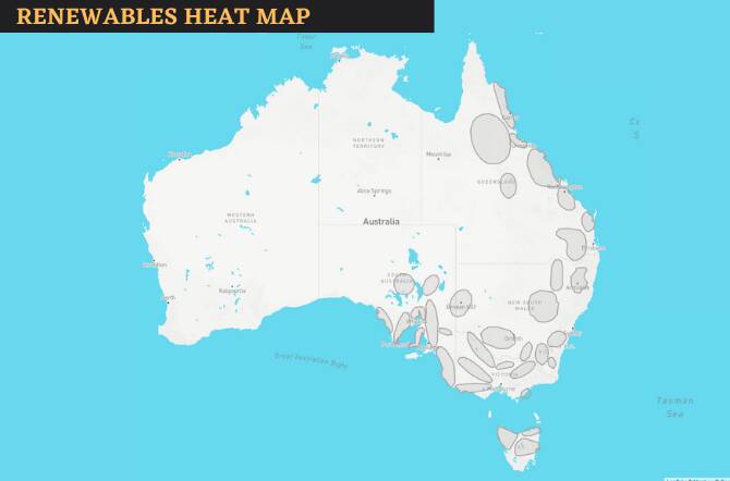 Hot spots: Australia's Renewable Energy Zones. Most state governments have created REZs that carry incentives to develop wind, solar and other renewable projects in the zones. Source: Australian Energy Market Operator.