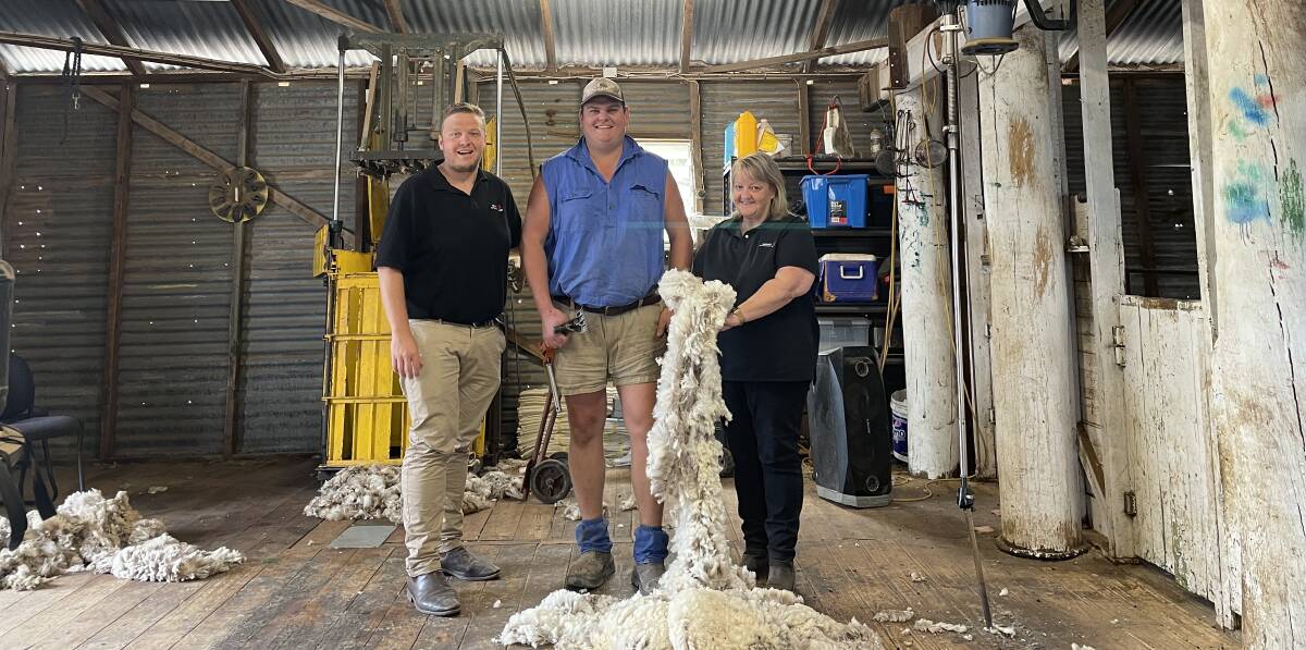 BACKERS: Brad Keller has found new backers in his unstoppable quest for farm ownership, with NAB Horsham's Tristan Monti and Debbie Shearer and the new Future Farmers loan.