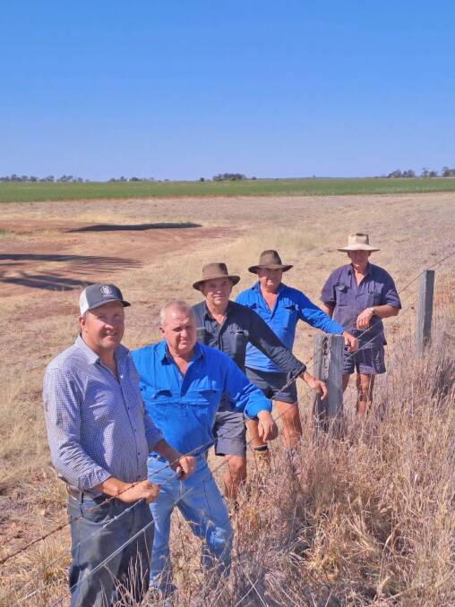 Will Cameron, Cam Benjamin, Richard and Brad Rasmussen, and Trevor Thompson are standing firm against Vestas' Tara wind farm project. Pictures supplied