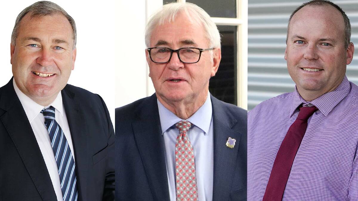 OUTRAGED: Bundaberg Mayor Jack Dempsey, Toowoomba Mayor Paul Antonio and North Burnett Acting Mayor Robbie Radel are speaking out on government funding cuts.