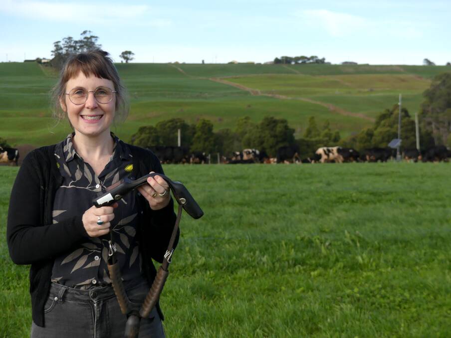 Dr Megan Verdon, who is a TIA senior research fellow, said she was surprised how quickly the cattle learnt the technology. Picture by TIA