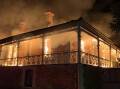 TORCHED: Sir Sidney Kidman's former home, Eringa, was gutted by fire last week, with damage costs estimated to be in excess of $2 million. Photo: SAPOL