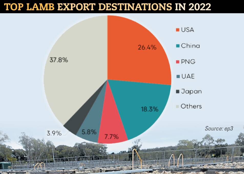 The Australian lamb market found new exports destinations among the traditional in 2022. Picture supplied.
