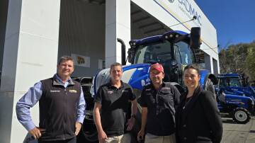 Jarrod Stephenson from Cadmac, and Mitch Price, Adam Blachut and Amanda Blachut, from Intersales. Picture supplied