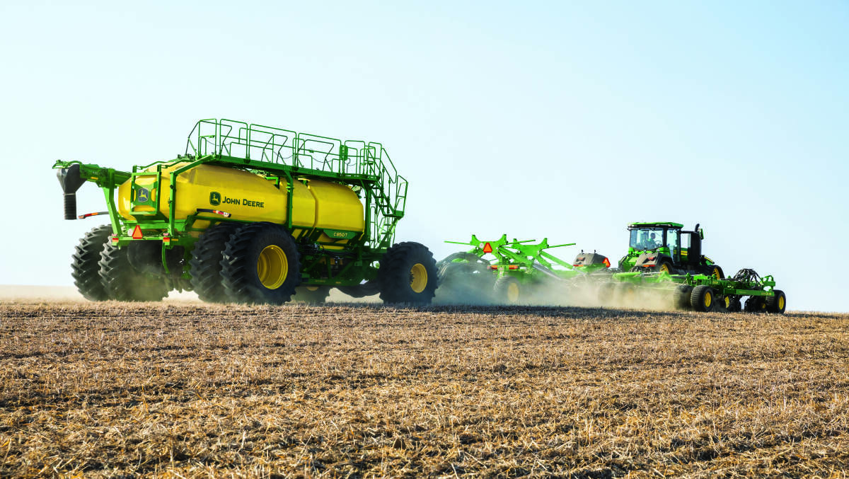 John Deere C650 and C850 air carts will now come with a suite of technological upgrades. Picture supplied