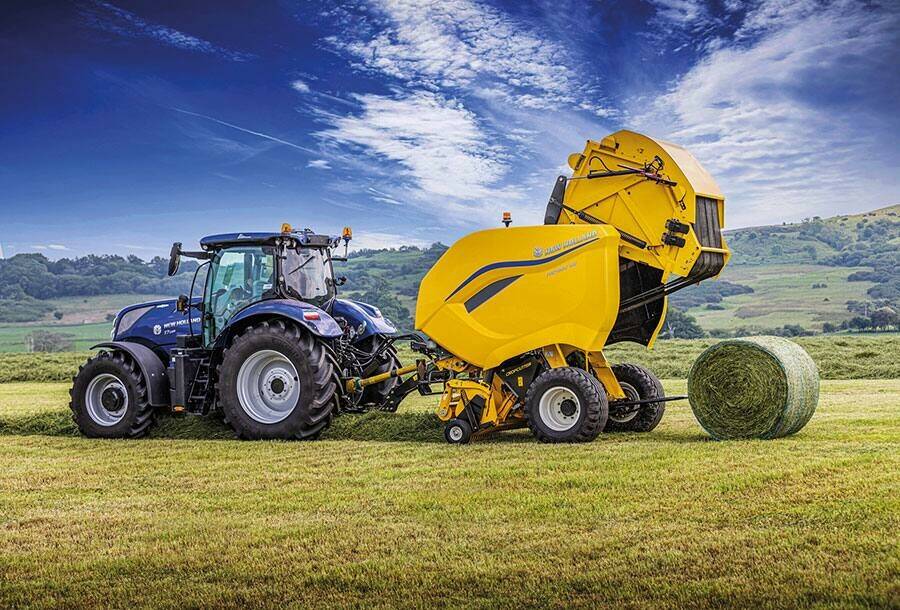The New Holland Pro-Belt round baler in action. Picture supplied