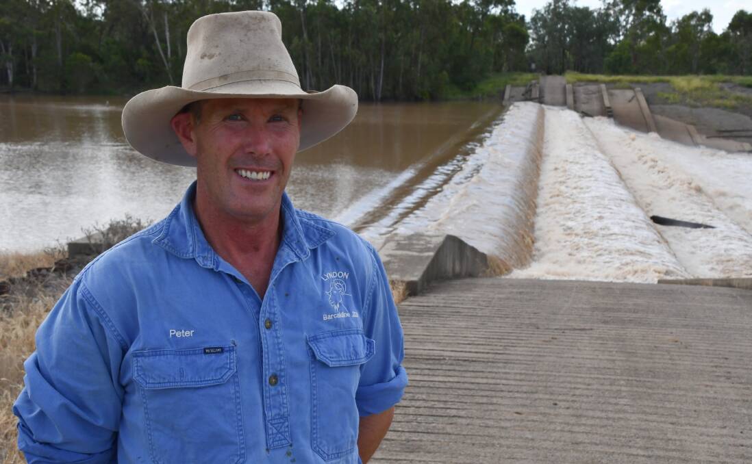 Peter Mahony at the weir on the property, Gyranda, he runs with his wife, Nikki. Picture: Judith Maizey