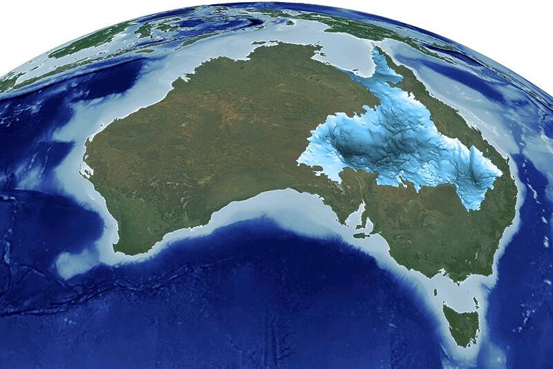 A map showing the extent of the Great Artesian Basin across the NT, Queensland, NSW and SA.