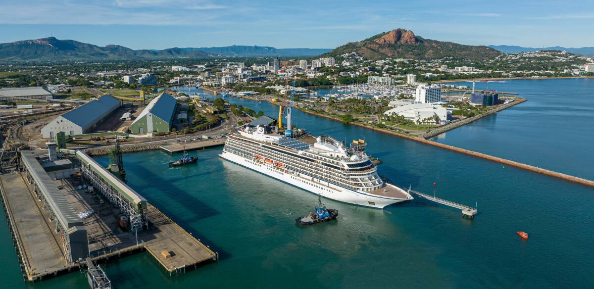 More cruise ships are expected to dock in Townsville once a channel widening project is completed next year. Picture supplied by the Port of Townsville Limited