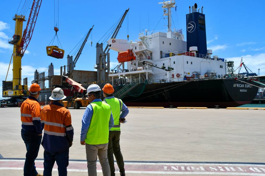 A ship being loaded at the Port of Townsville. Picture supplied by the Port of Townsville Limited
