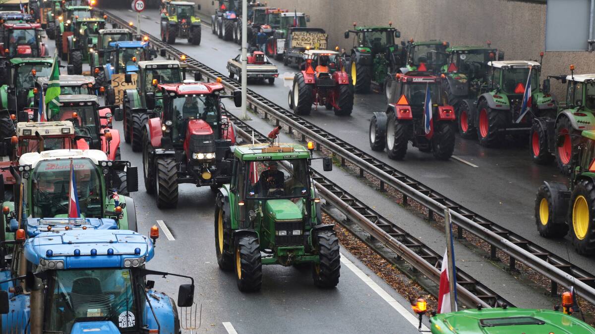 Dutch farmers took to the streets in tractors protesting moves to scale down livestock production. Picture by Shutterstock.