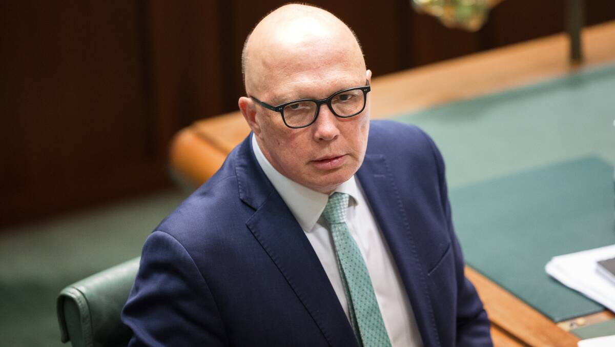Opposition leader Peter Dutton has challenged Prime Minister Anthony Albanese to a debate on the merits of nuclear energy "anywhere, anytime". Picture by Sitthixay Ditthavong