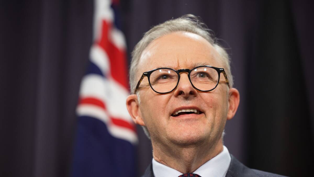 Prime Minister Anthony Albanese has announced an interventionist green industry "Future Made In Australia" policy to drive manufacturing across the nation. Picture by Sitthixay Ditthavong.