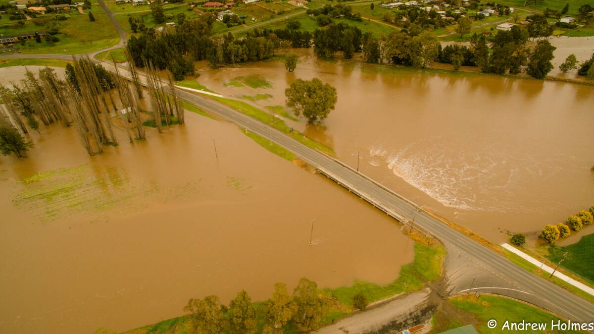 Belubula River in flood near Canowindra. Photo by Andrew Holmes.