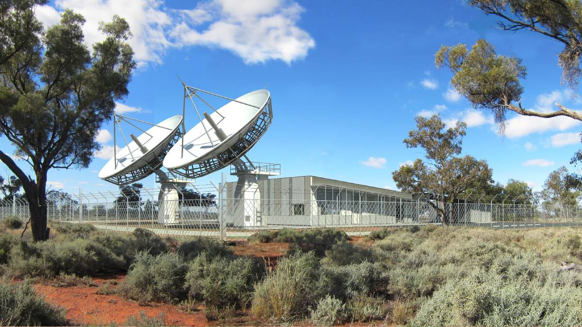 SERVICE FROM THE SKY: The Sky Muster satellite service is provided wholesale by NBN Co to provide internet access to area deemed not economically feasible for fibre or fixed wireless services. Pictured is the Bourke ground station. 