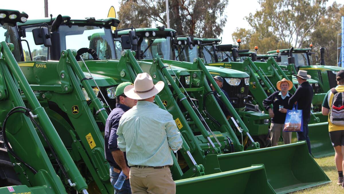 The John Deere Enforcer tractor series on display at the Hutcheon and Pearce site at Henty Machinery Field Days.