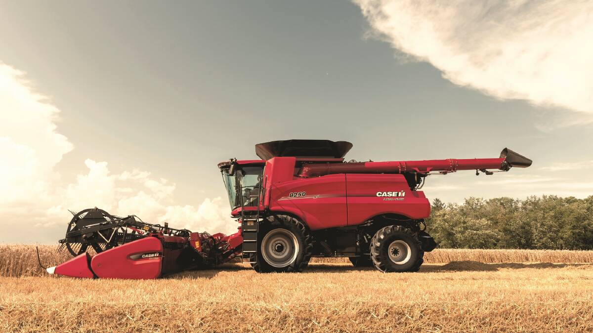 ON THE JOB: Attracting interest at last week's Wimmera Machinery Field Days, the 8250 is one of the new Case IH Axial Flow 250 series headers, launched at last years Farm Progress in the US. 