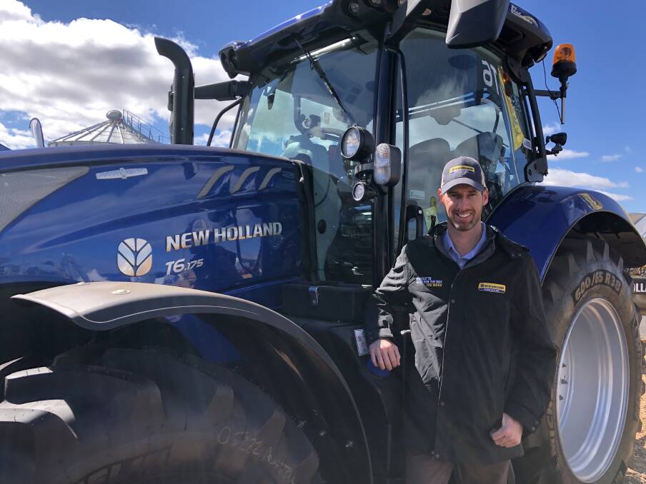New Holland product manager Ben Mitchell with the new T6.175 Auto Command Blue Power Edition.