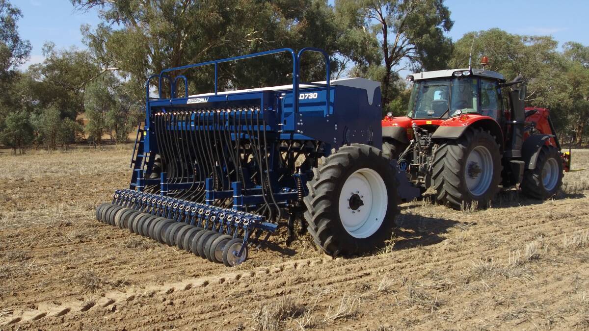 AUSSIE BUILD:  Agrowplow’s new AD730 seed drill was a need to deal with tough local conditions. 