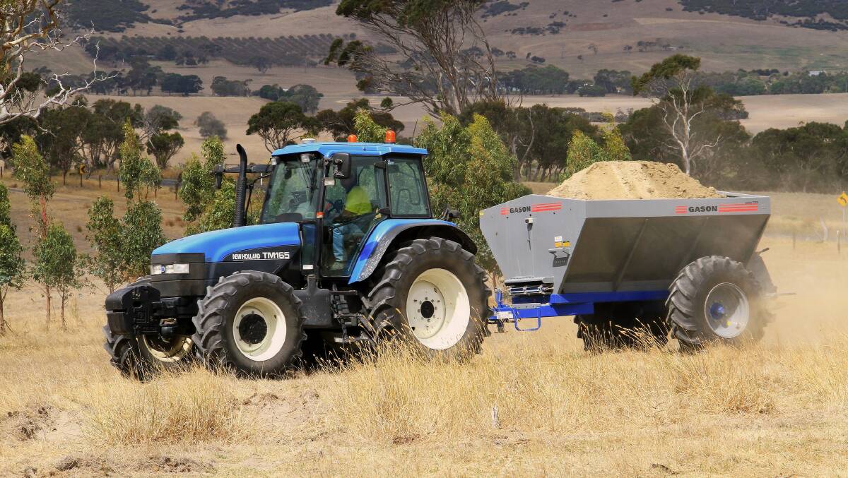 SPREADING THE WORD: Available in 3 to 12 tonne capacities, Gason believe its range of trailed spreaders will prove popular this season as customers take advantage of a full deduction under Federal Government's instant asset write-off scheme.