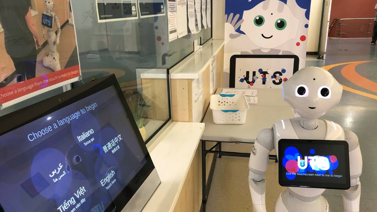 NICE TO MEET YOU: Pepper, the humanoid robot, was created by Softbank Robotics and programmed by the University of Technology Sydney Magic Lab team. 