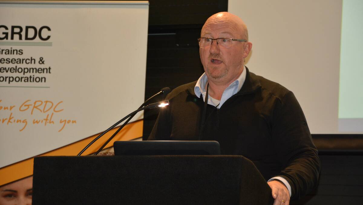 David Heinjus, managing director of Rural Directions at a recent GRDC update. Photo: GRDC