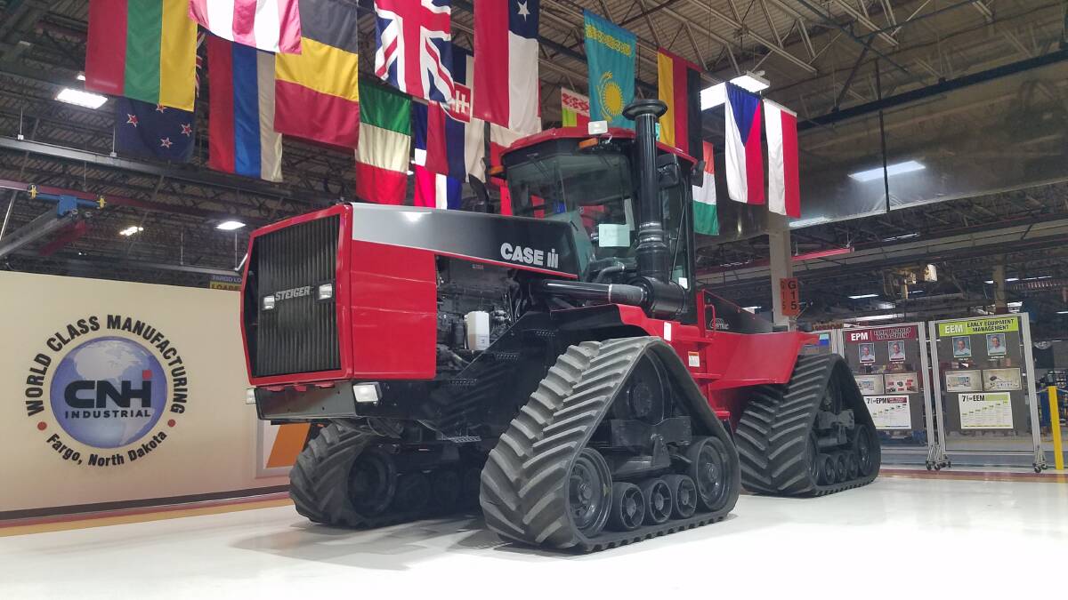 NEW HOME: The restored Case IH Steiger Quadtrac is now displayed at the Case IH Fargo facility in the United States. Photo: Case IH