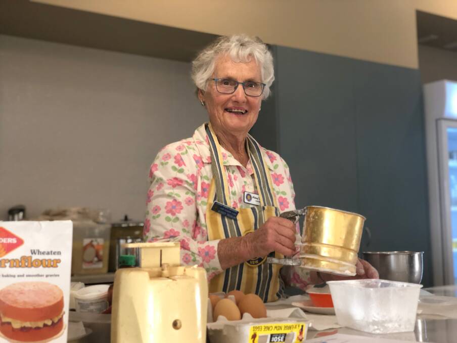 SUPER SPONGES: Audrey Tremain from the Wondarbon Country Women's Association branch said don't be tempted to open your oven early when baking sponges. 