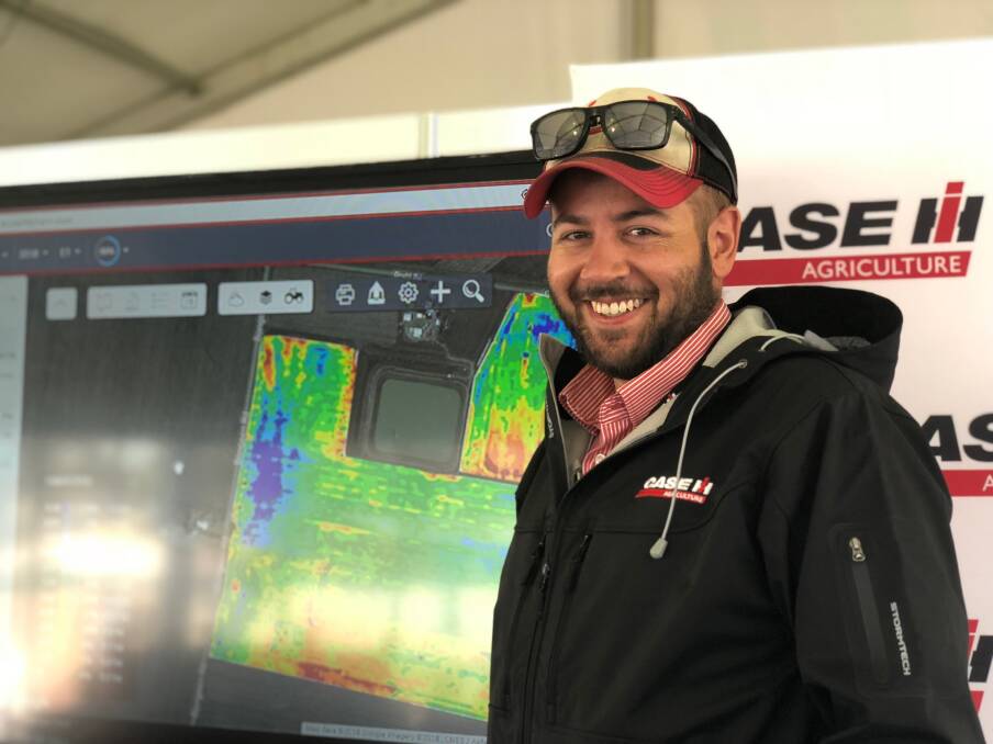 PRECISION SOFTWARE: Case IH product manager Andrew Kissel at the launch of the ClearVU cloud based precision agriculture tool at AgQuip 2018.