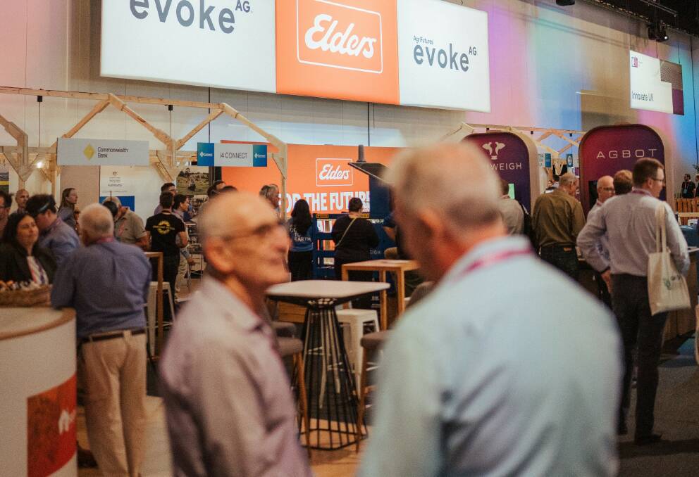 Visitors to evokeAg's Start-up Alley agtech displays at last week's Adelaide event. Photo: AgriFutures.