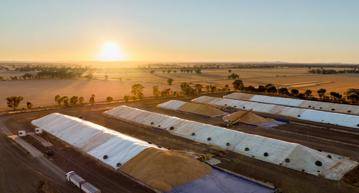 Emerald Grain's storage site at Elmore in northern Victoria.