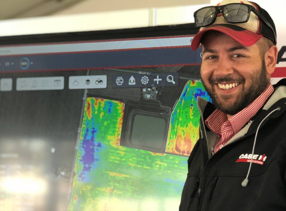 Case IH Australia and New Zealand product manager planting and soil management equipment Andrew Kissel at AgQuip last year at the launch of AgDNA's ClearVU cloud based precision agriculture tool.