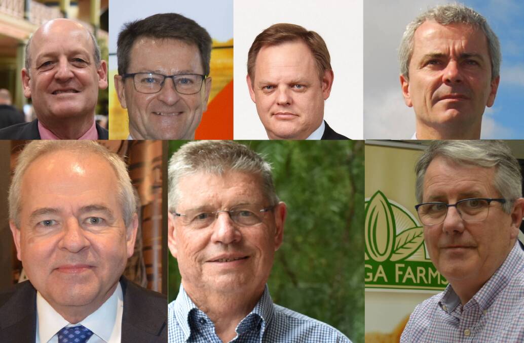Among those leaving their top jobs in the year ahead are (clockwise from top left) Mark Allison, Rob Gordon, Paul van Heerwaarden, Peter Knoblanche, Paul Thompson, Harry Debney and Mark Palmquist. 
