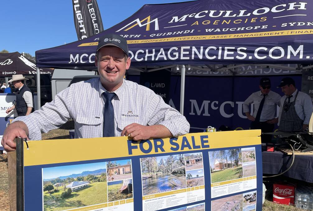 McCulloch Agencies co-founder and managing director, Daniel McCulloch, at last week's AgQuip field days. Photo Andrew Marshall