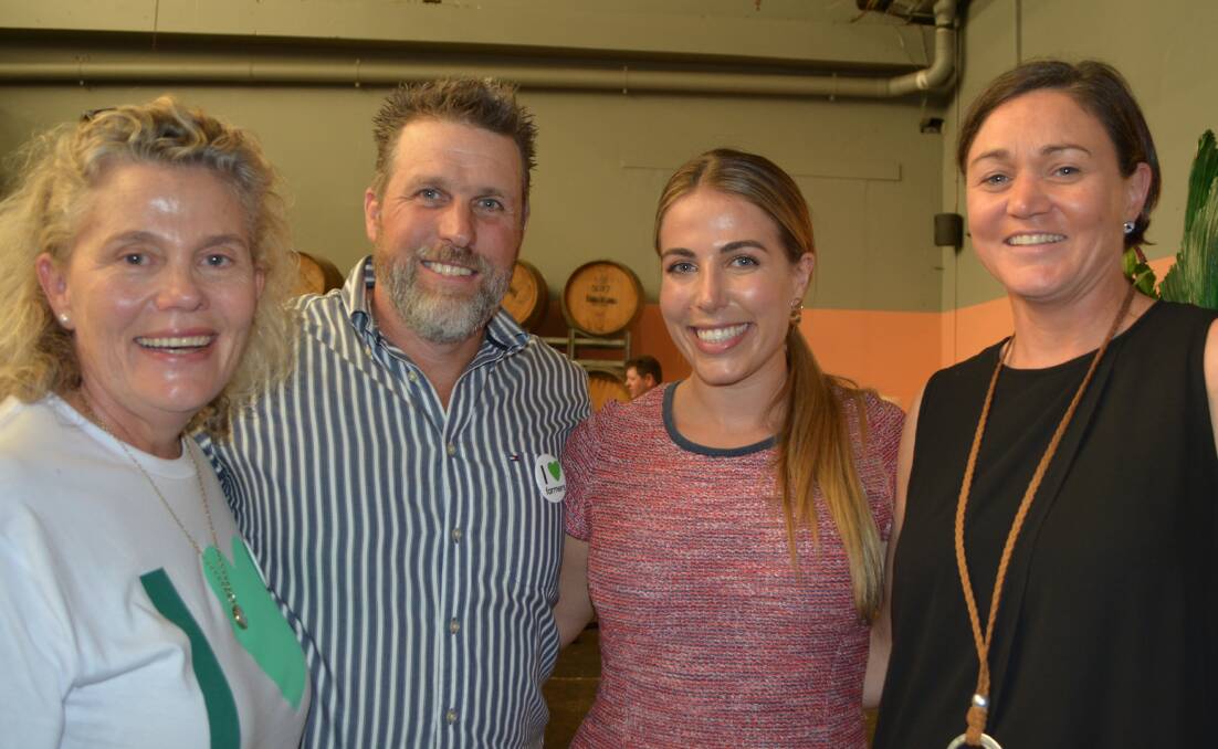 National Farmers Federation president, Fiona Simson, with South Australian vegetable grower, Scott Samwell, Eastbrook Farms, Mount Barker; Sydney nutrition commentator and author, Lyndi Cohen, and southern NSW agronomist, Kirrily Condon, Grassroots Agronomy, Junee, at the Syngenta AgDay forum.