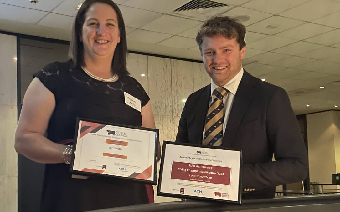 Ones to watch: NAB Agribusiness Cattle Council of Australia Rising Champions Initiative state winners Jen Smith, Victoria and Tom Cosentino, South Australia, won special kudos for their advocacy and professional development skills during this year's program.