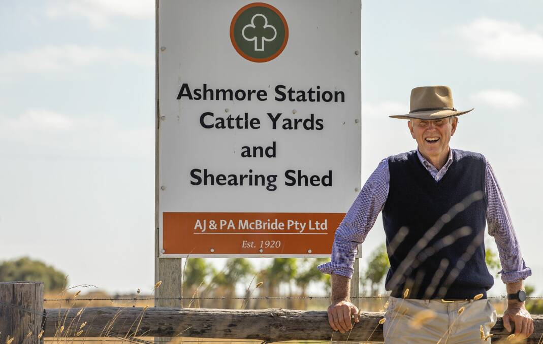 Keith McBride on AJ and PA McBride's Ashmore property, near Kingston, which runs Merinos and meat sheep and an Angus-based beef herd. Photo: Jacqui Bateman