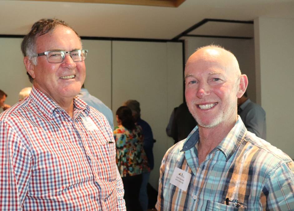 New Western Dairy chairman and Jindong dairy farmer Peter Evans (left) and Hithergreen dairy farmer Scott Hamilton.