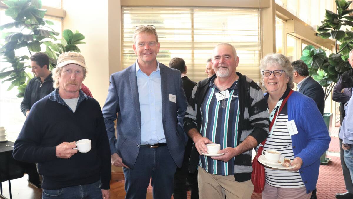 Northcliffe, WA, dairy farmers Allan Walker (left) and Brian and Julie Armstrong (right) with Busselton, WAm dairy farmer and then Western Dairy vice-chairman, who was elected chairman later in the year, Robin Lammie, at WAFarmers' annual dairy conference in July.
