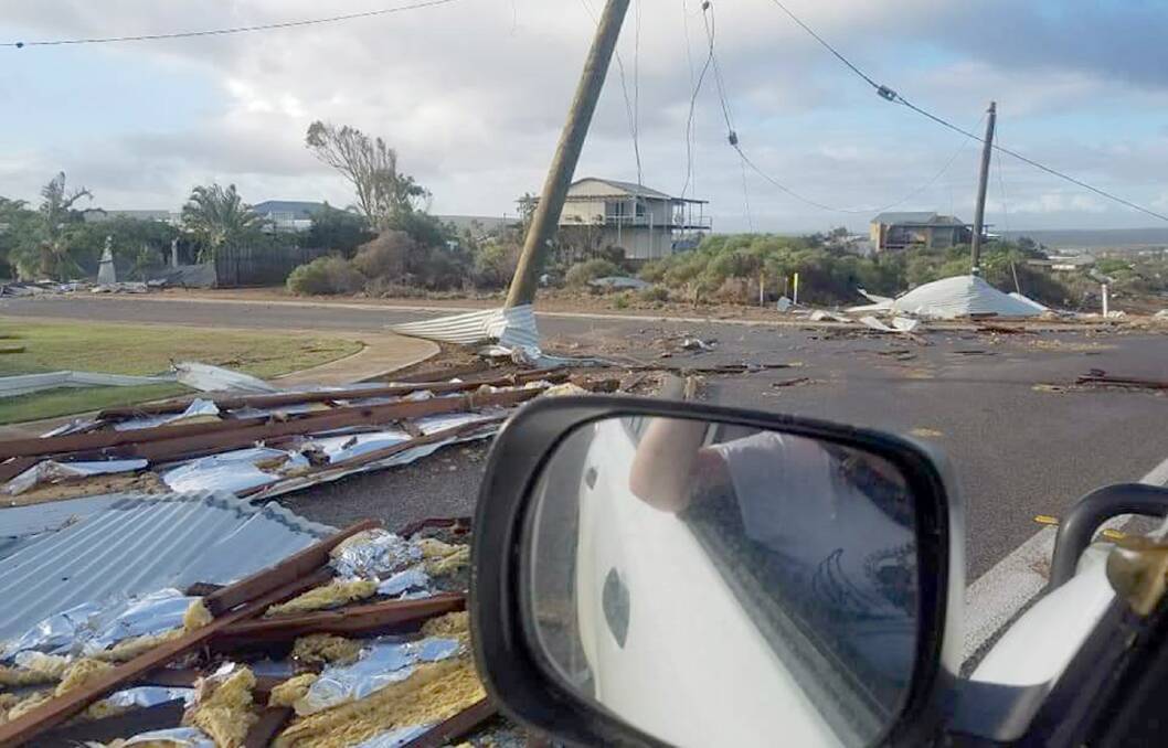 WIND DAMAGE: Kalbarri was the worst affected town from Cyclone Seroja with an estimated 70 per cent of the WA town's buildings and houses damaged. 