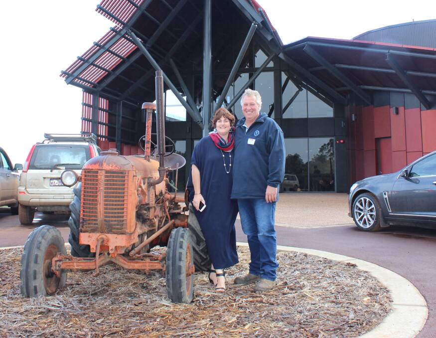 Dairy Information Day 2019 co-hosts Sue and Mat Daubney, Bannister Downs Dairy, Northcliffe, in front of their new The Creamery which combines tourist facilities with a commercial dairy and milk processing plant.