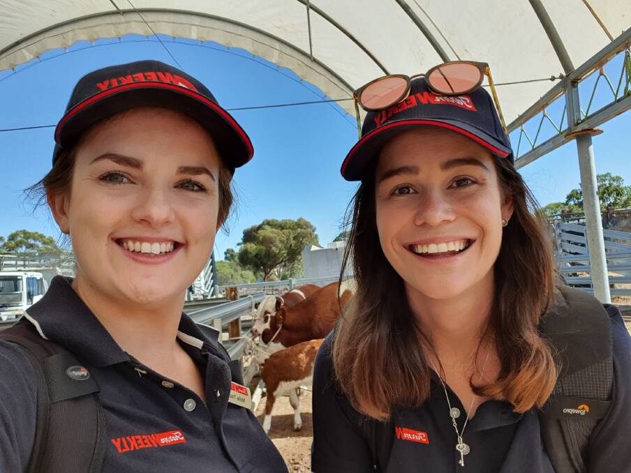 Farm Weekly journalists Mollie Tracey and Shannon Beattie at this year's Make Smoking History Wagin Woolorama.
