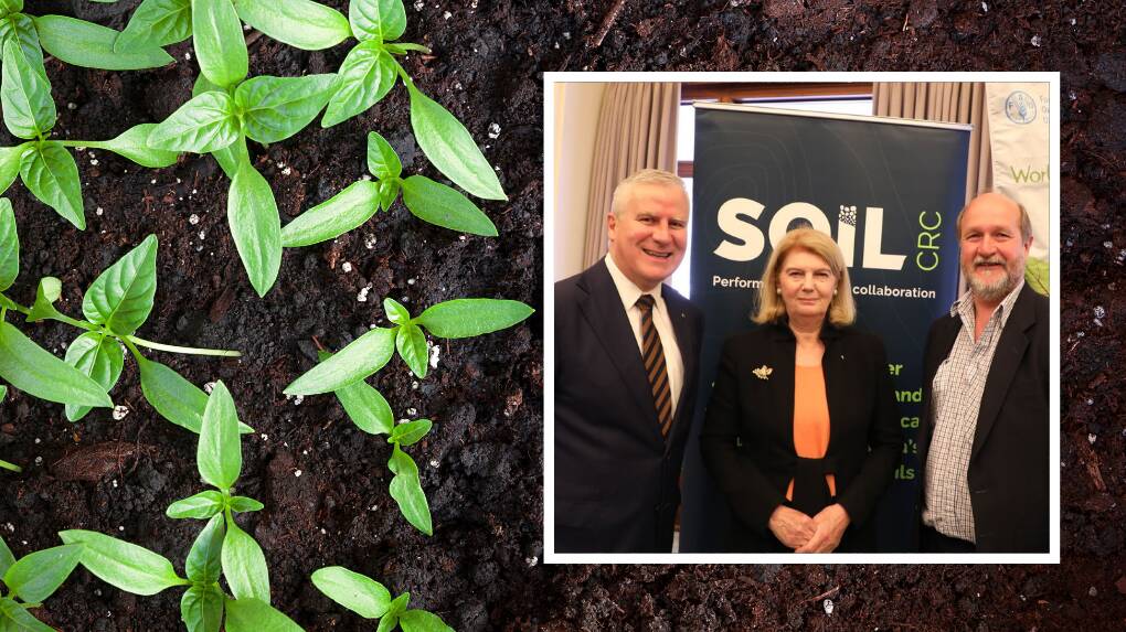 HEAVY HITTERS: Deputy Prime Minister Michael McCormack, National Soils Advocate Penelope Wensley and National Landcare Network CEO Jim Adams.