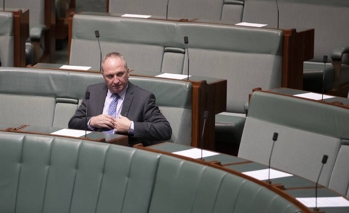 OPEN CROSSING: Barnaby Joyce says he's open to crossing the floor, but there's not 'rebel group'. Photo: Sitthixay Ditthavong