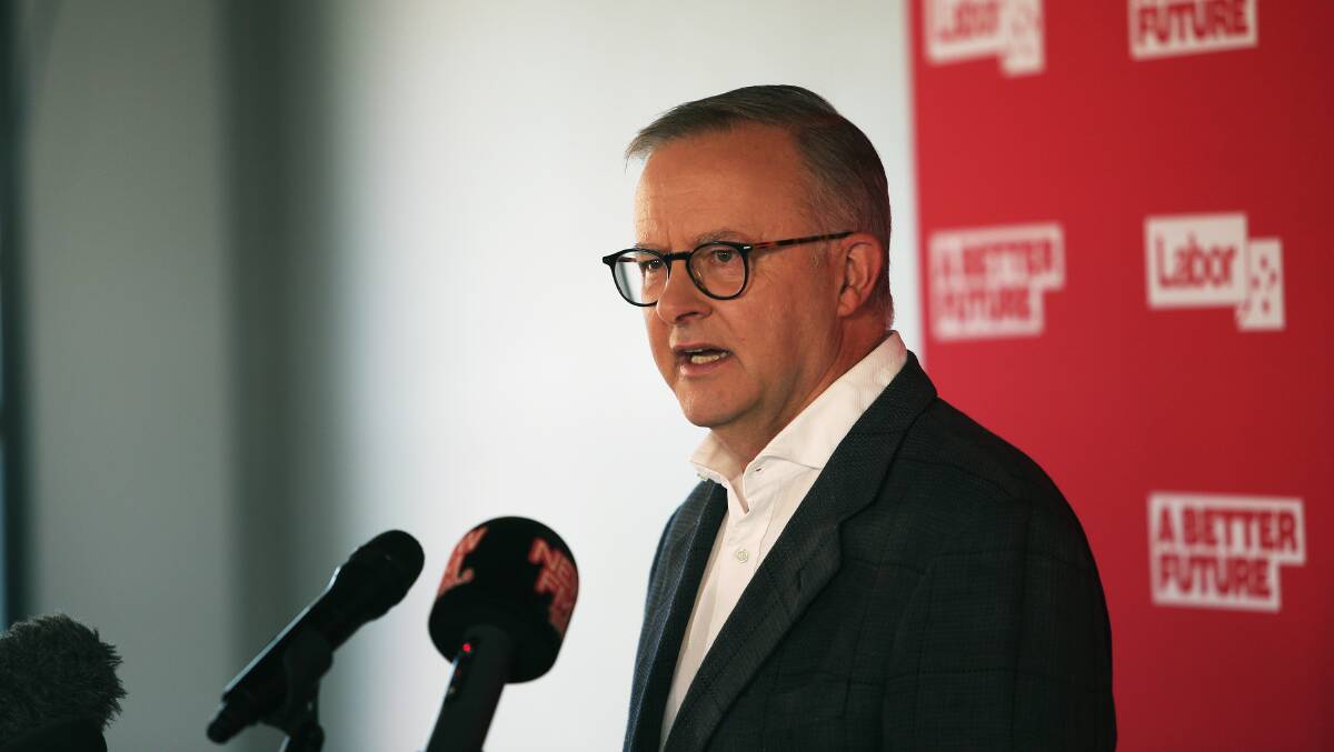REGIONAL PLATFORM: Anthony Albanese announced the policies in Newcastle on Monday. Photo: Peter Lorimer